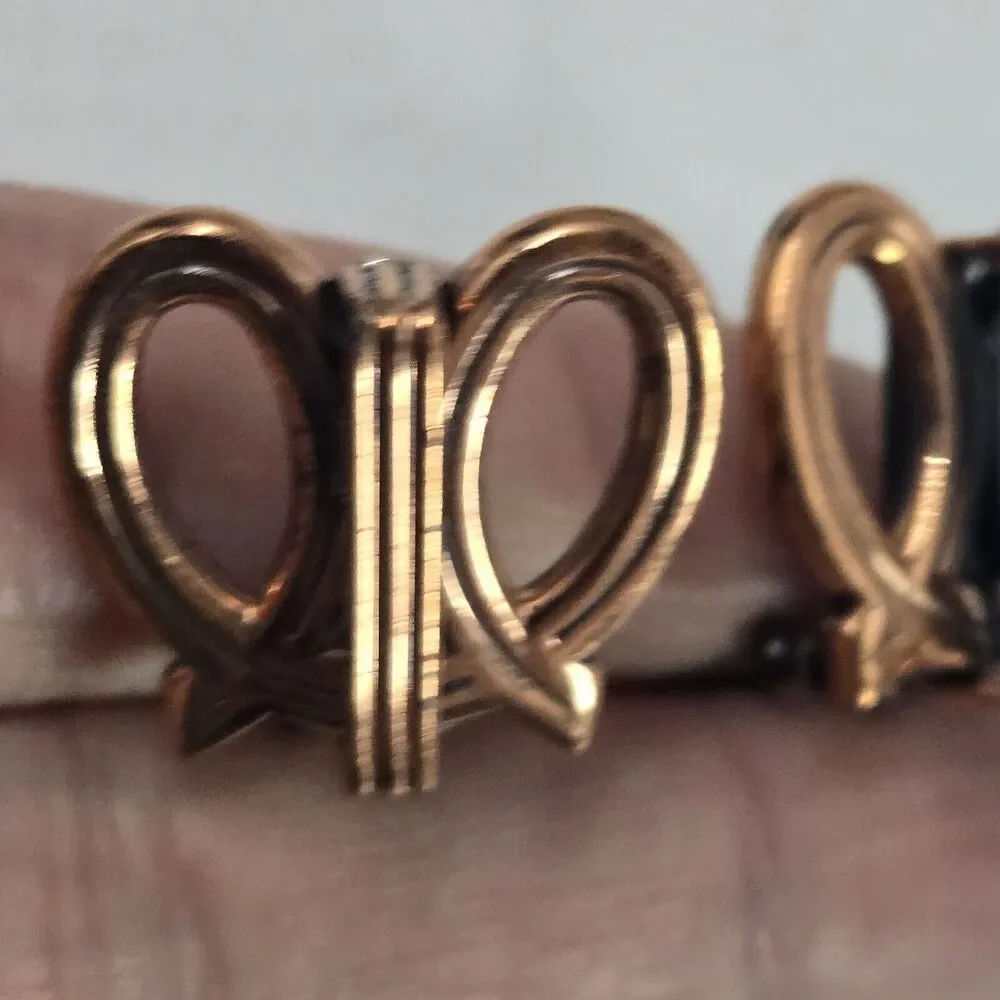 Vintage Renoir Copper Earrings Clip On Sculpture MCM Open Infinity Pretzle